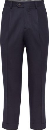 Brunello Cucinelli cotton tapered trousers - men - Cotton - 56 - Blue