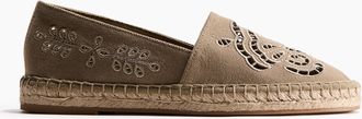 H&M Broderie anglaise espadrilles - Green