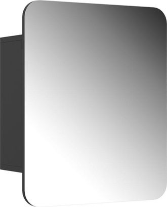 Vicco Armario Con Espejo Para Ba&ntilde;o Zino, Antracita, 60 X 50 Cm Con Estantes, Vicco