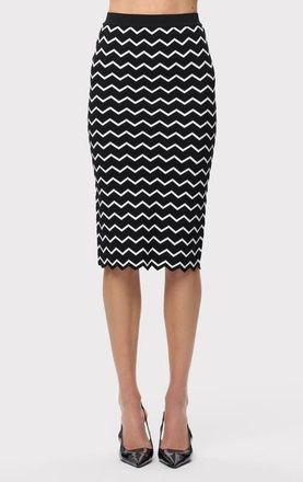 H&eacute;rve L&eacute;ger The Giana Skirt in Alabaster Black at Nordstrom, Size Xx-Small