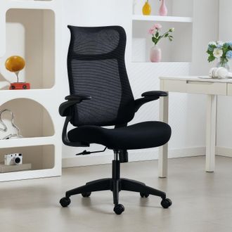 STILVORA Sedia Da Ufficio Ergonomica, Altezza Regolabile Con Braccioli 3d, Schienale In Rete A S, Poggiatesta E Funzione Basculante, Nero