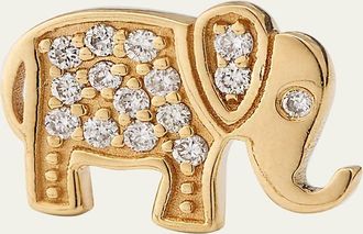 Sydney Evan 14k Yellow Gold Diamond Elephant Stud Earring, Single