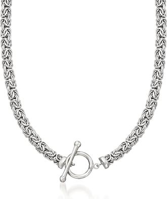 Ross-Simons Sterling Silver Byzantine Toggle Necklace