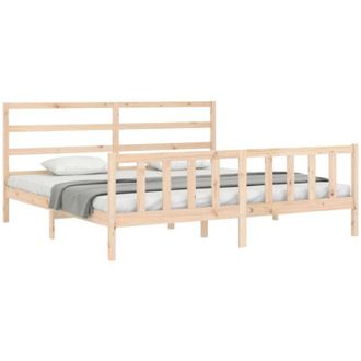 vidaXL Bed Frame without Mattress 200x200 cm Solid Wood Pine Vidaxl
