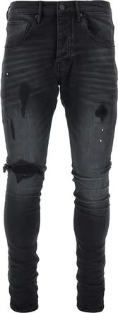 Purple P002 mid rise slim jeans - men - Cotton/Lyocell - 32 - Black
