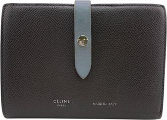 Celine Gray Leather Wallet (Bi-Fold) (Pre-Owned)