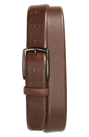BOSS Celie Leather Belt in Dark Brown at Nordstrom, Size 32