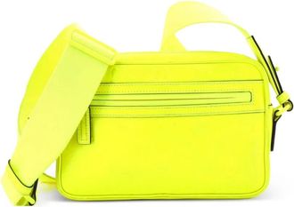 Gucci Front Zip GG Rubber Effect Leather Small crossbody bag - Giallo