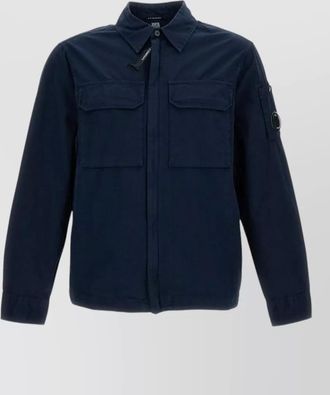C.P. Company organic cotton overshirt long sleeves collar