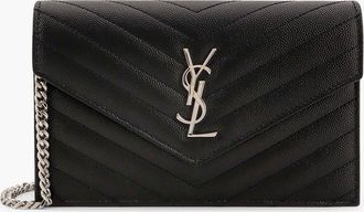 Saint Laurent Pochette Cassandre in pelle grain-de-poudre con tracolla - SAINT LAURENT - gender_Woman