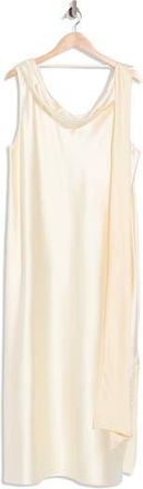 Renee C Cowl Neck Satin Maxi Dress in Light Butter at Nordstrom Rack, Size 1X