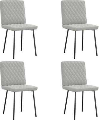 vidaXL Vidaxl - Sillas De Comedor 4 Unidades Terciopelo Gris Claro