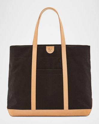 IL BISONTE Caramella Large Canvas Shopper Tote Bag
