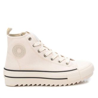 Xti Womens Casual High Top Sneakers In Light Beige