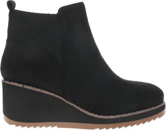 Corkys Footwear Womens Apple Sauced Faux Suede Boot In Black