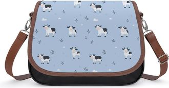 Generic Cute Cow Womens Crossbody Bag Fashion Shoulder Handbags Message Tote Bag with Adjustable Strap