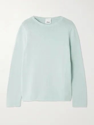 Allude Pullover In Misto Cotone E Cashmere - Verde