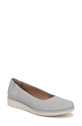Naturalizer Idea Perforated Ballet Wedge Flat in Grey Perforated Faux Leather at Nordstrom Rack, Size 5.5
