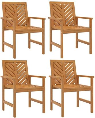 vidaXL Vidaxl - Garden Dining Chairs 4 pcs Solid Wood Acacia