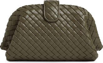 Bottega Veneta Mini Lauren 1980 Intrecciato Leather Clutch in 3230 Cypress-Muse Brass at Nordstrom