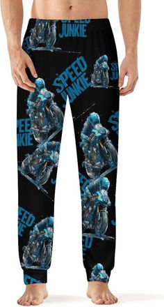 Generic Speed Junkie Bike Superbike Mens Pajama Pants Lounge Pant Sleepwear PJ Bottoms Soft XL