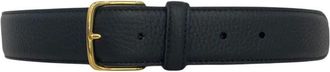 The Row Calf Leather Belt with Buckle Fastening and Gold-Tone Hardware - Dames - Riemen - Zwart - 90 CM - Leer - Accessoires