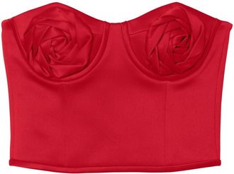 Marc Jacobs The Duchess Satin Rose corset - women - Polyester - 2 - Red