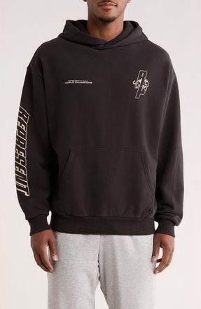 Puma x Represent Embroidered Cotton Graphic Hoodie in Puma Black at Nordstrom, Size Xx-Large