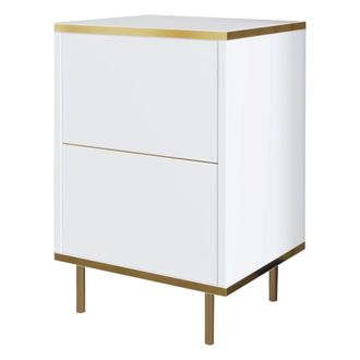 Dmora Mesilla Vestone, Un Estante, Puerta Abatible, Una Puerta, 40x35x60h Cm Blanco