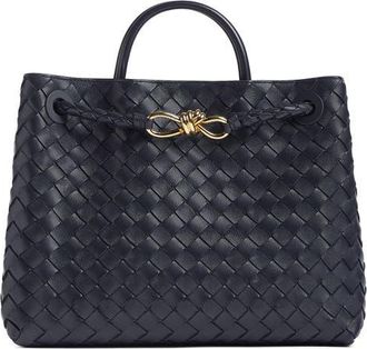 Bottega Veneta Medium Andiamo Intrecciato Shoulder Bag in 4181 Nocturnal at Nordstrom