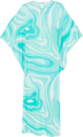 Pucci Caftano con stampa - Blu