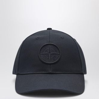 Stone Island Navy blue baseball cap with logo