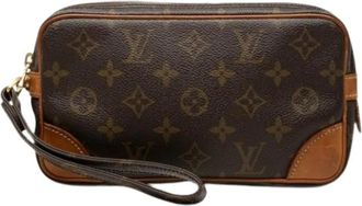 Louis Vuitton Pre-owned Marly Dragonne PM - Dames - Vintage Clutch - Bruin - ONE Size - Leer - Vintage