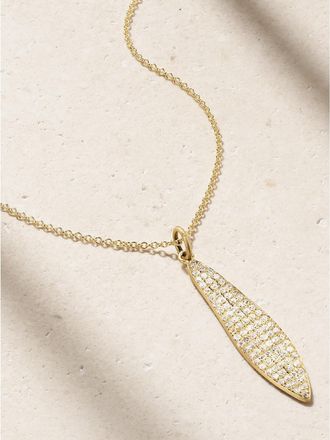 Ileana Makri Collana In Oro 18 Carati Con Diamanti Falling Leaf