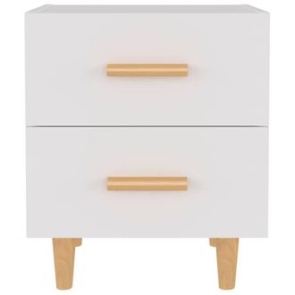 Berkfield Home Beautiful Bed Cabinets 2 pcs White 40x35x47.5 cm