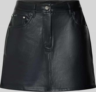 Calvin Klein Jeans Minirock in Leder-Optik in Black, Gr&ouml;&szlig;e XS