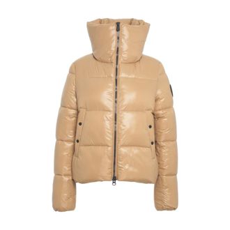 Save The Duck Down Jackets, female, Beige, Size: XS Beige Puffer Jacket Aw25