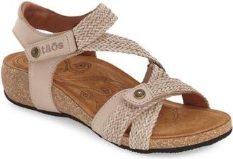 Taos Trulie Wedge Sandal in Stone Leather at Nordstrom, Size 11-11.5Us