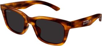 Balenciaga BB0468S Asian Fit 003 Mens Sunglasses Brown Size 53