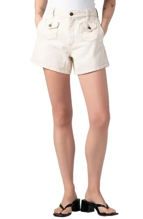 Blank NYC Reeve High Waist Denim Shorts in Cream Tart at Nordstrom, Size 31