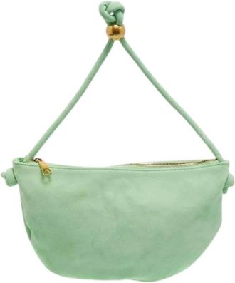 Bottega Veneta Pre-owned Mini Bags, female, Green, Size: ONE SIZE Pre-owned Suede Mini Bag