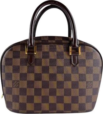 Louis Vuitton Pre-owned Damier Canvas Handtas - Dames - Vintage Handtas - Bruin - ONE Size - Leer - Vintage