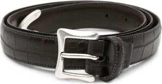 Eraldo Crocodile-effect Buckle Belt