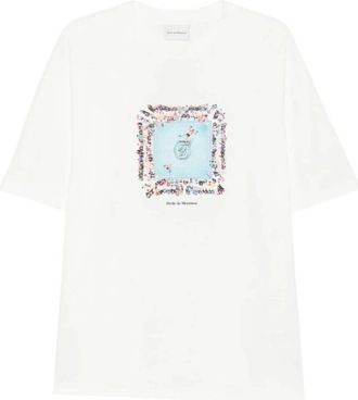 Dr&ocirc;le de Monsieur Boxers Ring T-Shirt - Heren - T-shirts - Wit - L - Katoen - Tops
