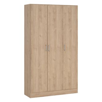 Dmora Armario Multiuso Grande Vado, 4 Estantes, Puertas Batientes, 6 Compartimentos, 104x181h Cm, Marr&oacute;n Roble