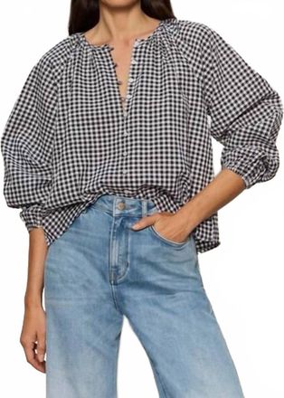 Sanctuary Perfect Gingham Button Blouse In Picnic