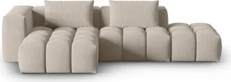 CXL by Christian Lacroix Sofá esquinero modular izquierdo 4 plazas de tejido estructural arena