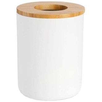 Andrea House Andrea House Ba22156 Papelera N&oacute;rdica De Ba&ntilde;o Blanca De Bamb&uacute; - Ref: Ba22156