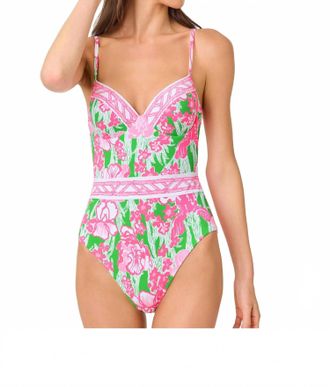 Lilly Pulitzer Palma One Piece Swimsuit In Putting Green Hannah