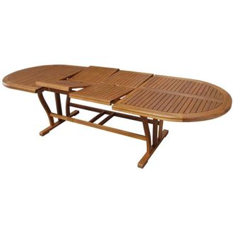 Milani Home Genius - set tavolo in alluminio e teak cm 200/250/300 x 110 x 74 h con 8 sedie e 2 poltrone Mulier